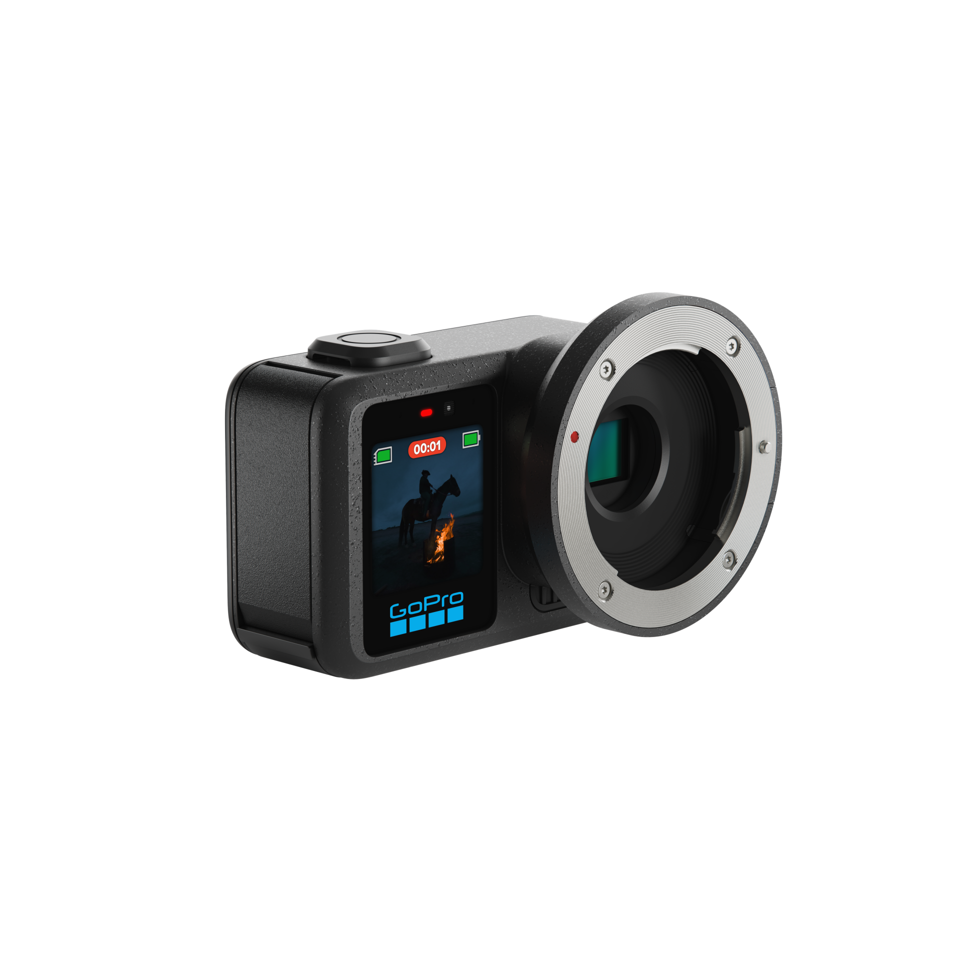 GoPro Mission 1 Pro ILS camera with lens mount attached.