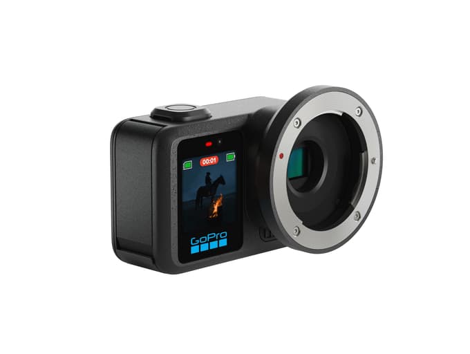 GoPro Mission 1 Pro ILS camera with lens mount attached.